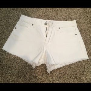Paige Jeans white cutoff shorts